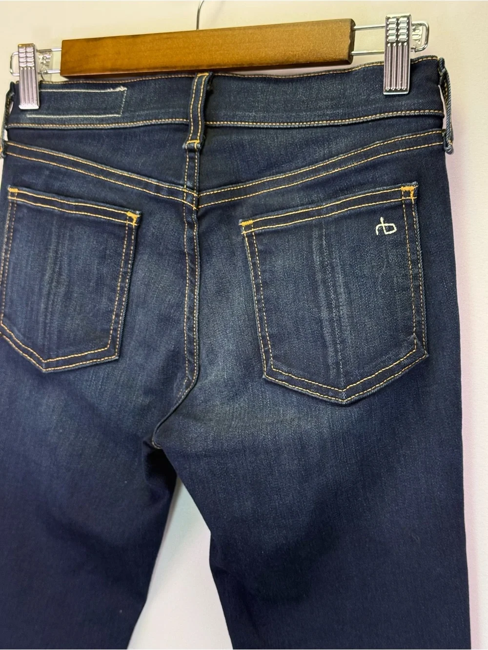 Rag & Bone Women's Blue Low Rise Skinny Bedford Dark Wash Denim Jeans Size‎ 25